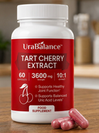 UraBalance Tart Cherry Extract 3600mg bottle, 60 capsules